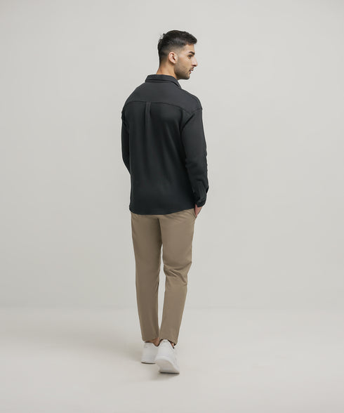 Men's Waffle Button Down Shirt